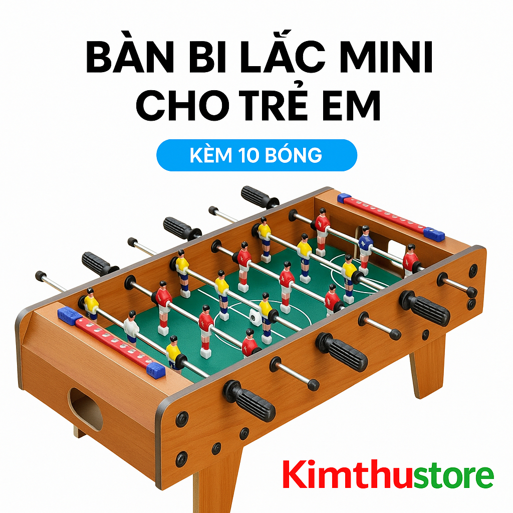 Bàn Bi Lắc Mini 6 Tay – Bàn Bóng Đá Mini Cho Gia Đình, Trẻ Em – Đồ Chơi Thể Thao Vận Động Trong Nhà