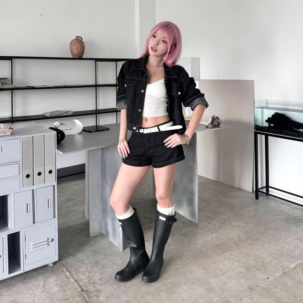 Quần Short ngắn nữ Denim Mood cạp trễ Calem Club chất liệu Jean dáng ngắn trên gối phong cách trẻ trung năng động | BigBuy360 - bigbuy360.vn