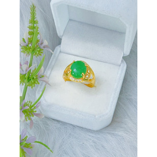 Hàng mới về các mẫu nhẫn đá mạ vàng trang sức 18 ca màu xanh cao cấp dành cho nữ trang sức Nhà Tám.