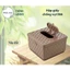 066 - Hộp giấy khăn giấy rút [Màu : Nâu gỗ ] nhựa quán ăn nhà hàng giá rẻ khay dua