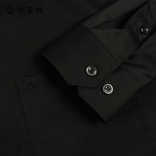 Owen - Áo sơ mi dài tay đen R Regular Fit AR240304DT màu Đen chất liệu Nano