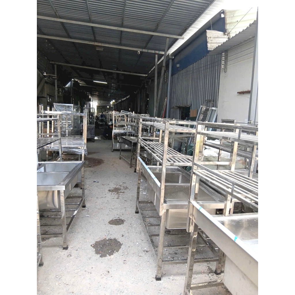 Kệ inox 3 tầng để đồ đa năng 40x80x100cm  đựng bát đĩa, xoong nồi nhà bếp, để bếp gas