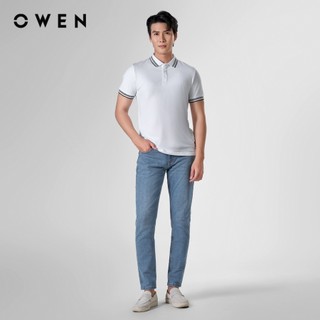 Owen - Áo polo Bodyfit APV253637 màu Trắng chất liệu CVC Spandex