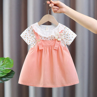 Váy bé gái thun cotton phối vải thô 7-11kg thời trang bé gái mẫu mới D971