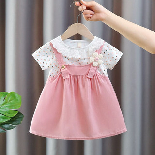 Váy bé gái thun cotton phối vải thô 7-11kg thời trang bé gái mẫu mới D971