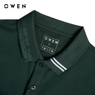Owen - Áo polo Body Fit APV243786 màu Xanh đậm chất liệu CVC Spandex