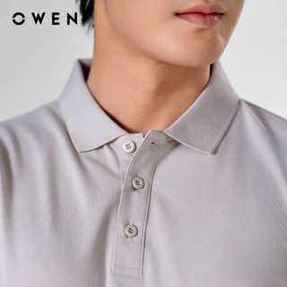 Owen - Áo polo Bodyfit APV253636 màu Be chất liệu CVC Spandex