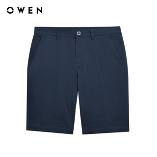 Owen - Quần short Slim Fit SK241382 màu Xanh tím than chất liệu CVC Spandex