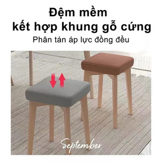 Ghế gỗ Đôn Tròn chắc chắn Thiết Kế Nệm Ngồi Da PU Mềm Mại Thích hợp với ghế ăn và ghế văn phòng