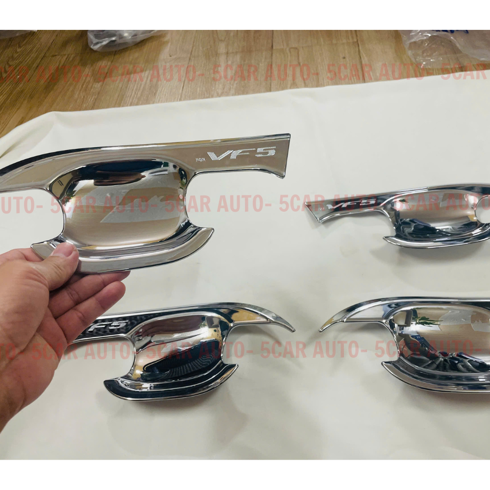 Ốp tay nắm, hõm cửa xe Vinfast VF5/ Herio Green MẠ CROM, chống trầy xước xe- Hàng cao cấp