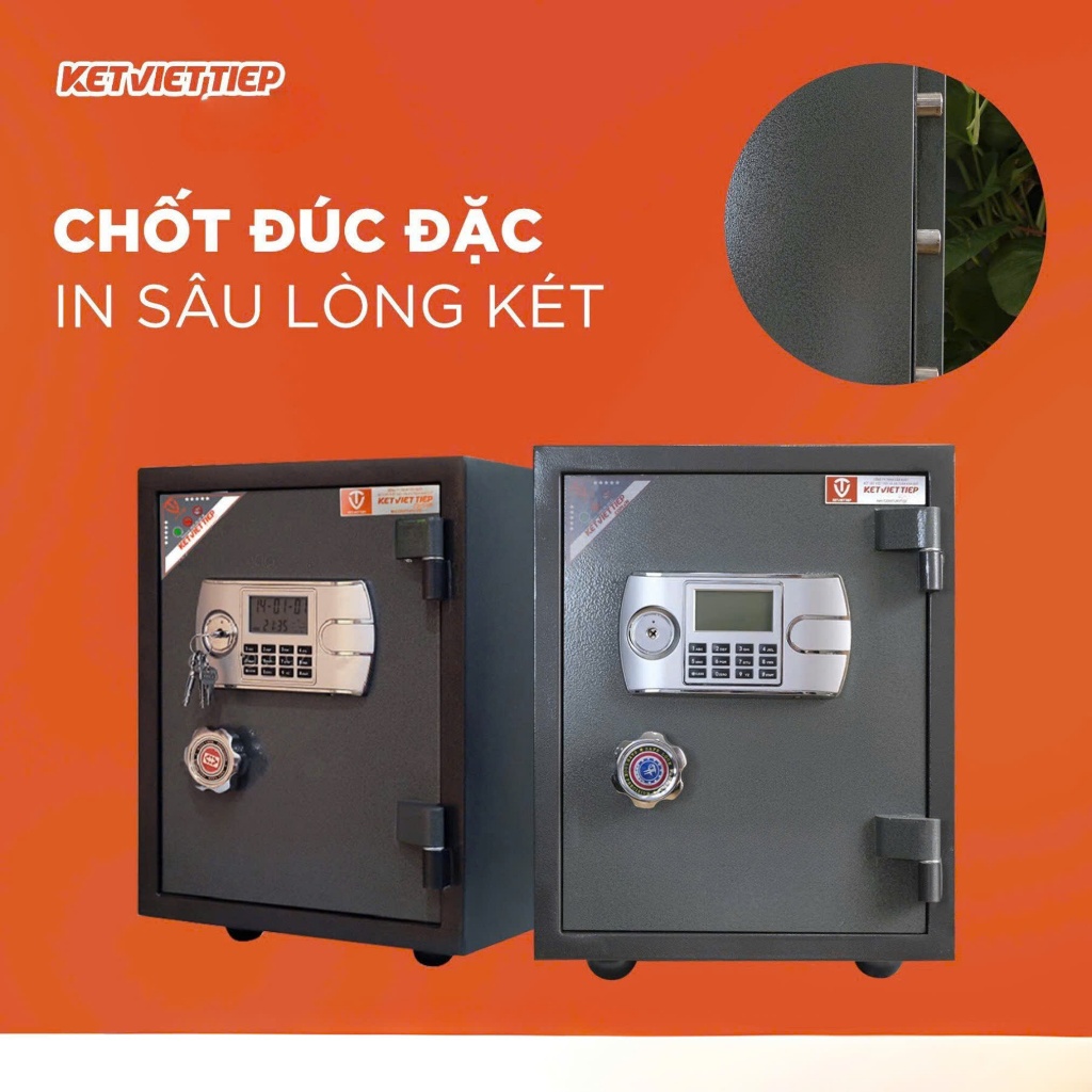 [KÉT THU NGÂN] Két sắt Việt Tiệp điện tử VTE80 công đức thu ngân có khe thả tiền