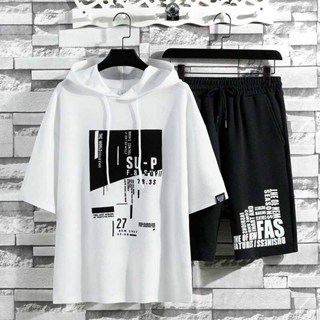 ⚡️Siêu Phẩm⚡️ Đồ bộ thể nam có nón, sét quần áo mặc nhà chất thun lưới mè kèm mũ thoáng mát phong cách hàn SU-P K1
