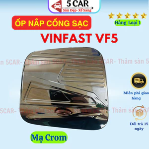 Ốp bảo vệ cổng sạc xe Vinfast VF5/ Herio Green MẠ CROM- Hàng cao cấp