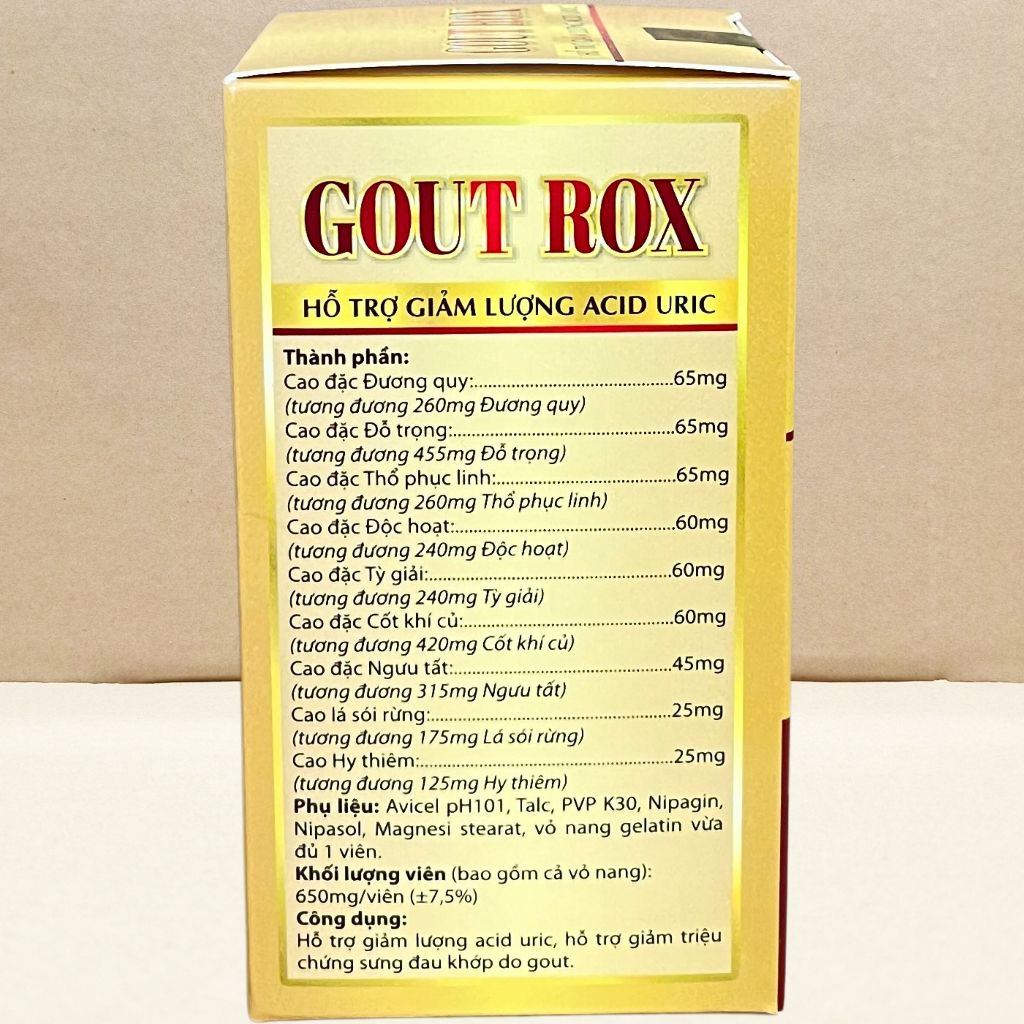Combo 2 Hộp Gout Rox - Rostex - Hải Dương - Vitamin Chữa Lành