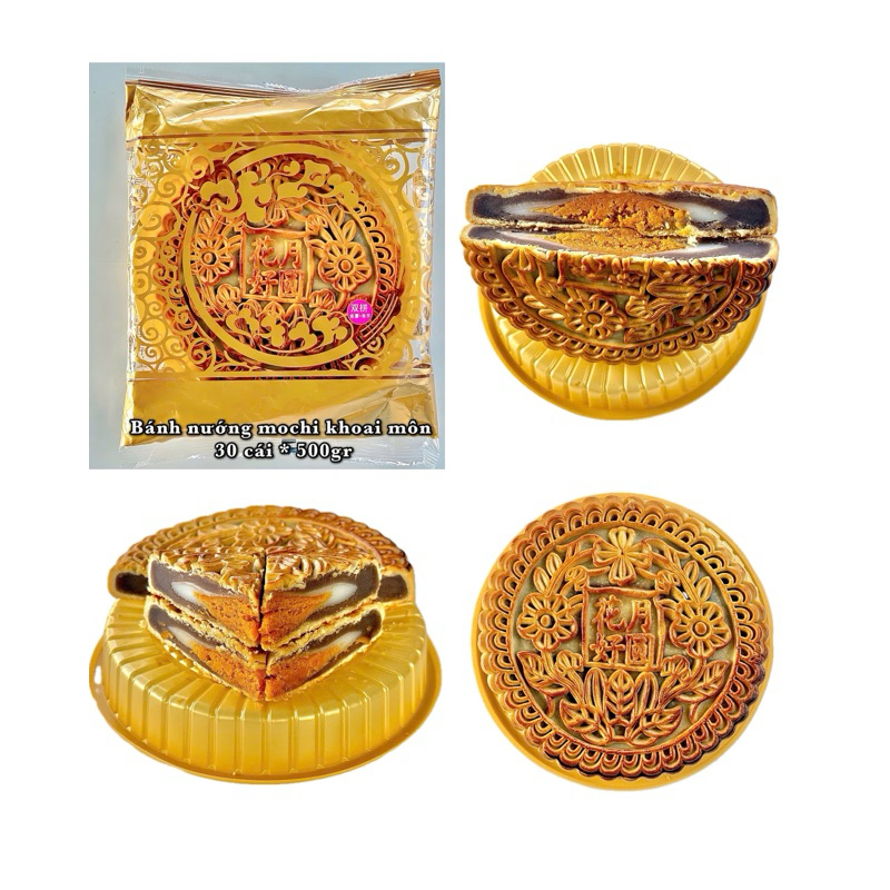 [ Date mới ] Bánh mochi khoai môn trứng muối chà bông 500gam