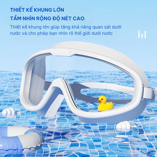 Kính Bơi Trẻ Em Kính bơi Người Lớn Gọng Lớn Kèm Bịt Tai Chống Sương Mù Bơi Trẻ Em Độ Nét Cao