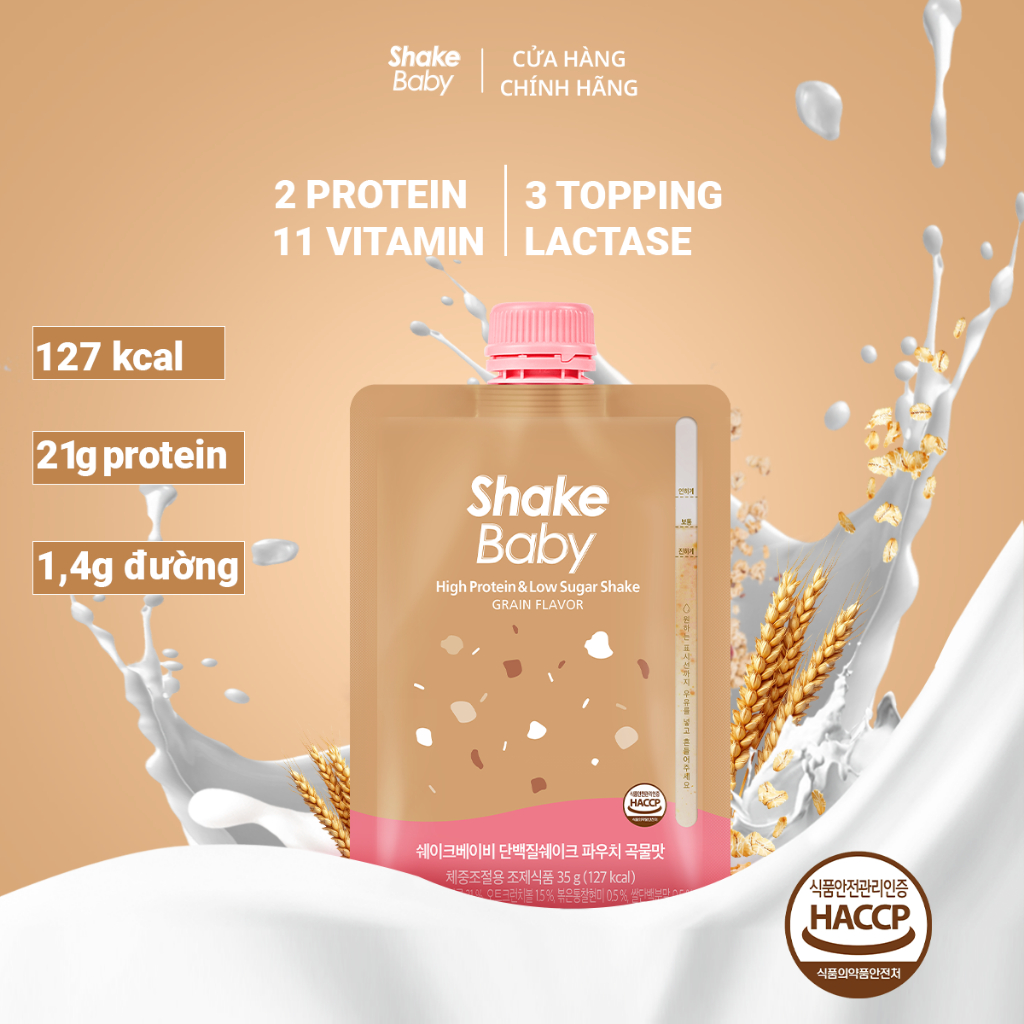 Bột ngũ cốc whey protein Shake Baby thay thế bữa ăn vị ngũ cốc High ...
