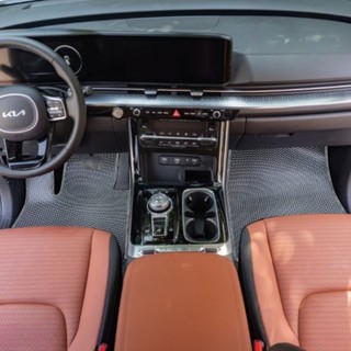 Thảm lót sàn ô tô Kia Carnival TH Accessories Full bộ có Cốp cao su cao cấp chống thấm cắt theo form xe