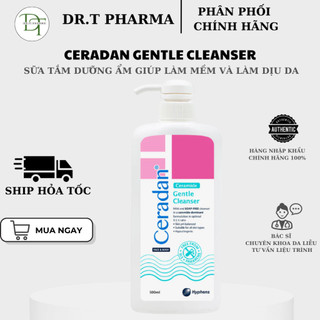 [HÀNG CÔNG TY] Sữa rửa mặt, sữa tắm dưỡng ẩm cho da nhạy cảm, da kích ứng Ceradan Gentle Cleanser