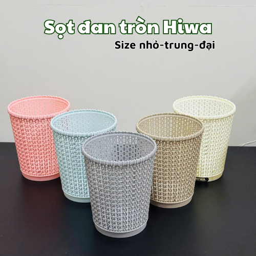 Sọt đan đựng rác hiwa cao cấp, sọt đựng rác size nhỏ, nhựa bền đẹp làm ...