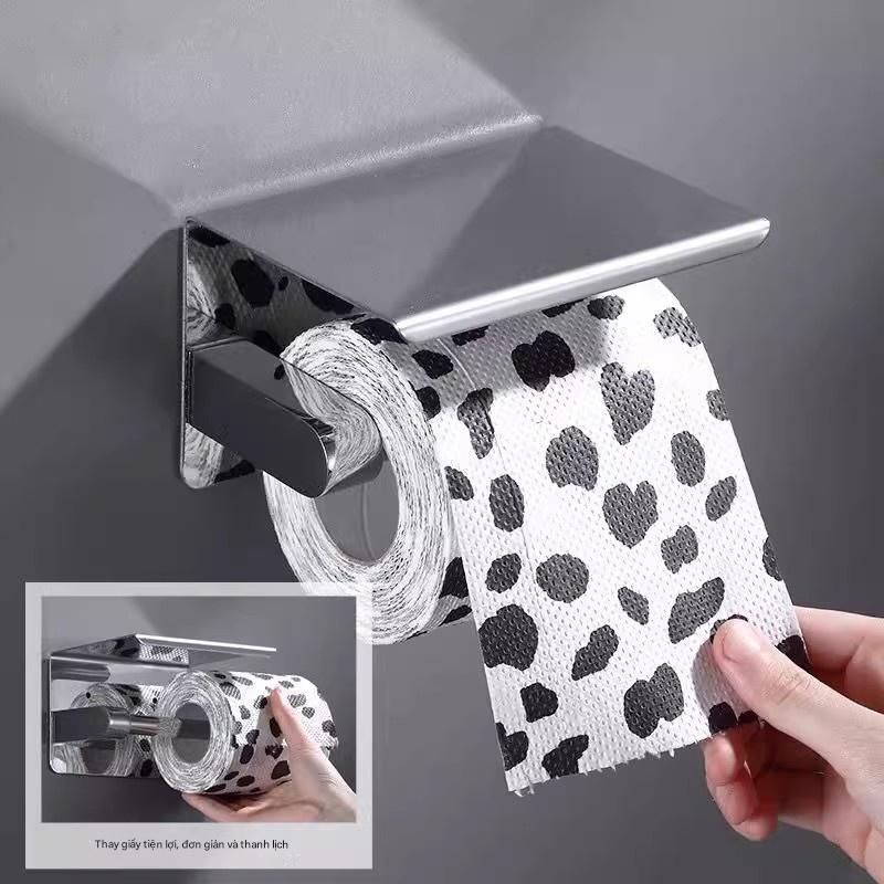 Hộp đựng giấy vệ sinh, lô giấy inox 304 cao cấp dán tường/khoan Nhỏ Bền Bỉ Trong Nhà Tắm Cao Cấp