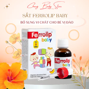 Sắt Ferrolip Baby Dạng Siro Vị Đào Thơm Ngon chai 30ml + quà tặng