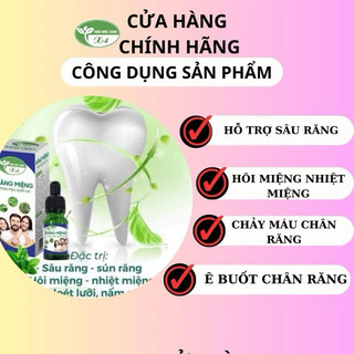 Tinh dầu răng miệng  Thảo mộc xanh X4 chai to 20ml hỗ trợ sâu răng, hôi miệng, viêm chân răng