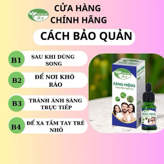Tinh dầu răng miệng  Thảo mộc xanh X4 chai to 20ml hỗ trợ sâu răng, hôi miệng, viêm chân răng
