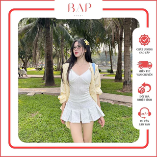 Chân Váy Nỉ 2 Da Loại 1 Xếp Ly Chuẩn Mùa Hè Có Lót Trong Siêu Xinh Tôn Dáng V8 BAP Studio