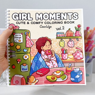 Bộ Tranh Tô Màu Cô Gái Girl Moment 42 Tranh, Giấy dày 200gsm Quyển A4 A5, Tranh Tô Màu Cho Người Lớn Và Trẻ Em