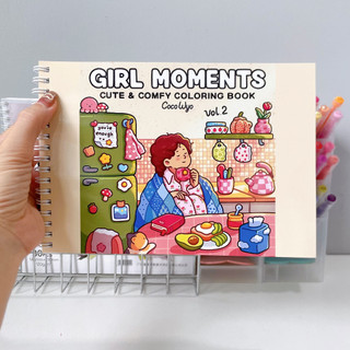 Bộ Tranh Tô Màu Cô Gái Girl Moment 42 Tranh, Giấy dày 200gsm Quyển A4 A5, Tranh Tô Màu Cho Người Lớn Và Trẻ Em