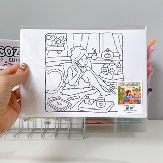 Bộ Tranh Tô Màu Cô Gái Girl Moment 42 Tranh, Giấy dày 200gsm Quyển A4 A5, Tranh Tô Màu Cho Người Lớn Và Trẻ Em