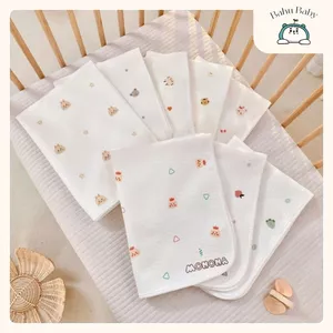 Lót chống thấm MONONA 3 lớp cao cấp bề mặt cotton organic mềm mịn cho bé KT 50x70cm Bahu_Baby
