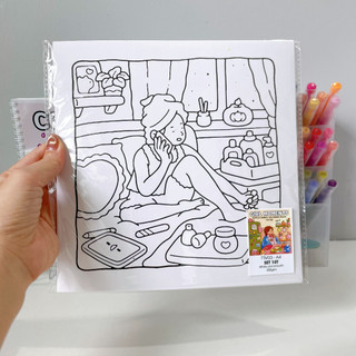 Bộ Tranh Tô Màu Cô Gái Girl Moment 42 Tranh, Giấy dày 200gsm Quyển A4 A5, Tranh Tô Màu Cho Người Lớn Và Trẻ Em