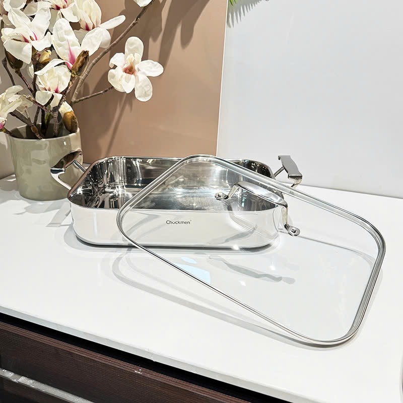 Chảo Thành Cao Chockmen 35cm Có Nắp Dùng Tất Cả Bếp