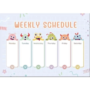10+ mẫu Bảng Thời Khóa biểu khổ A4 ép Palstic ngộ nghĩnh cho bé yêu thêm việc học, chủ động tự giác