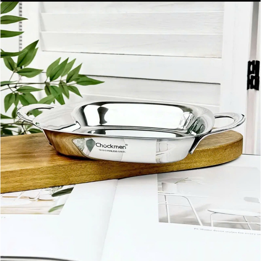 Chảo 2 Quai 18cm Chockmen Khay Đựng Inox Chockmen C793