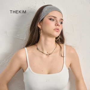 THEKIM Băng đô nhiều màu chất liệu soft rib 100% cotton co giãn mềm mại , băng đô thêu logo TK A338
