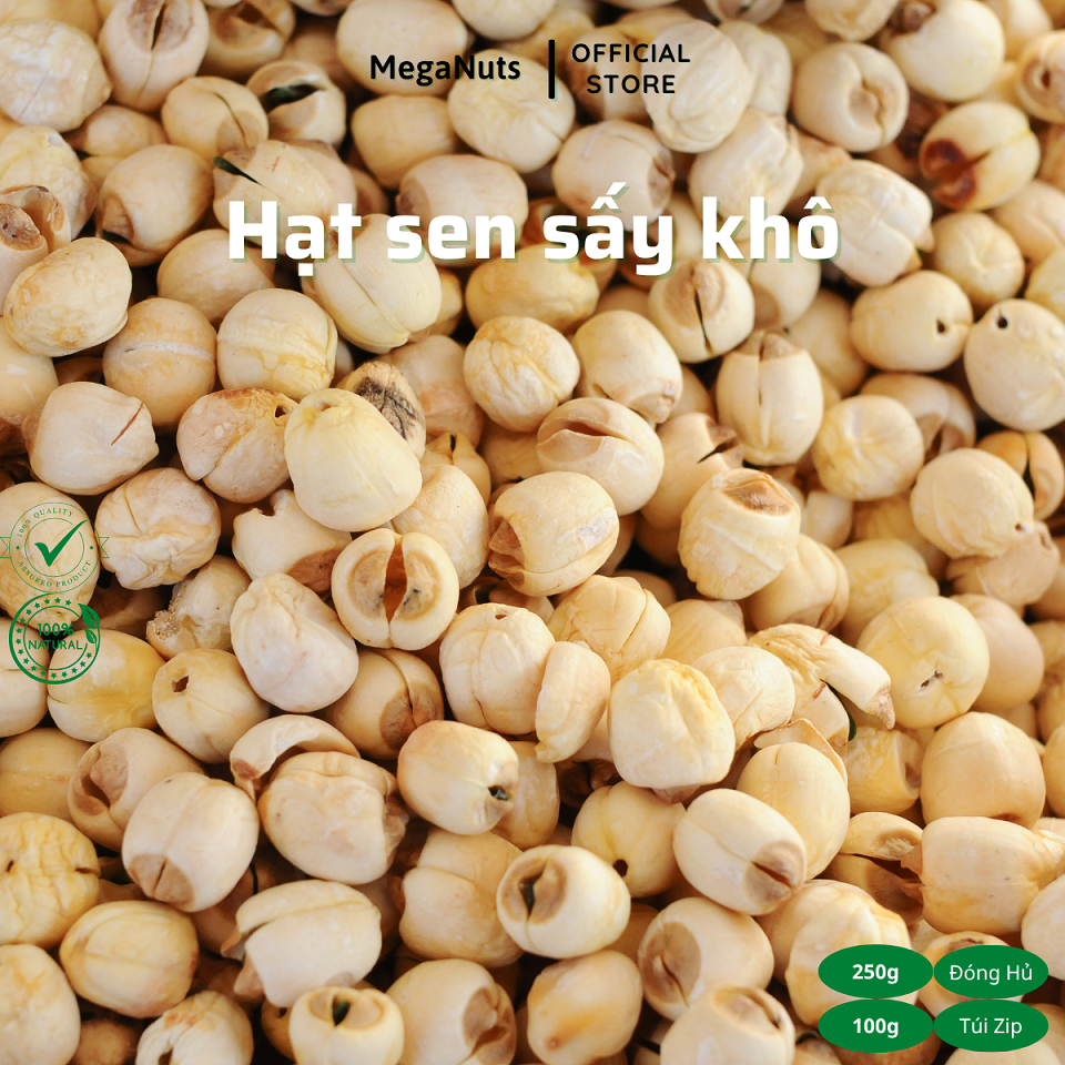 Hạt Sen Sấy Giòn Ăn Liền Không Đường