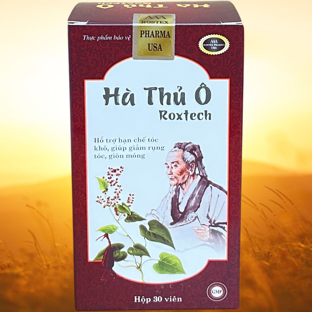 Combo 2 Hộp Hà Thủ Ô Roxtech - Rostex - Hải Dương - Vitamin Thanh Lọc