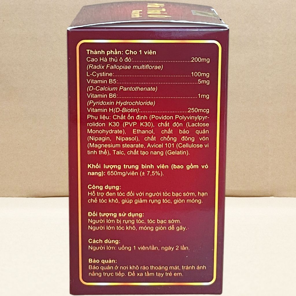 Combo 5 Hộp Hà Thủ Ô Roxtech - Rostex - Hải Dương - Vitamin Chữa Lành
