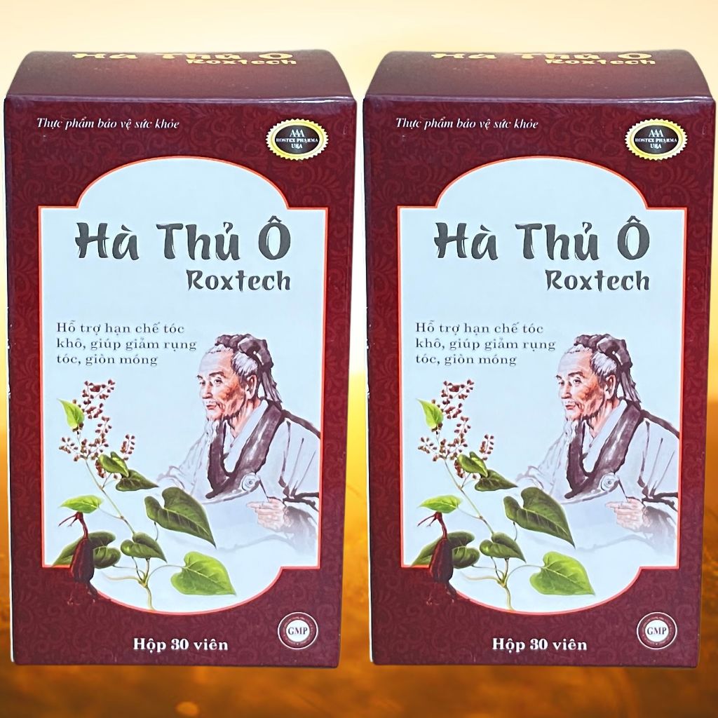 Combo 2 Hộp Hà Thủ Ô Roxtech - Rostex - Hải Dương - Vitamin Thanh Lọc