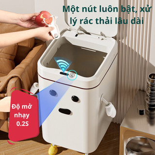 Thùng Rác Cảm Biến Thông Minh 15.7L, Nhà Vệ Sinh, Phòng Ngủ, Phòng Khách, Phòng Bếp