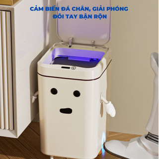 Thùng Rác Cảm Biến Thông Minh 15.7L, Nhà Vệ Sinh, Phòng Ngủ, Phòng Khách, Phòng Bếp