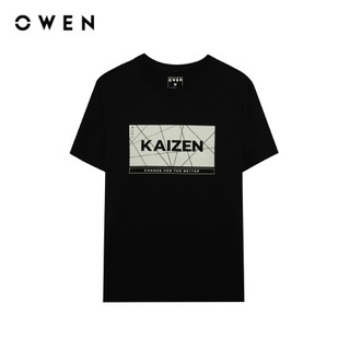 Owen - Áo T-shirt Body Fit TSN243828 màu Đen chất liệu COTTON MODAL