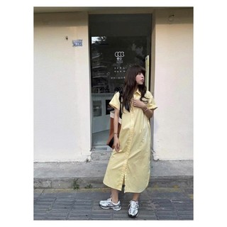 𝗡𝘂𝘀𝗼 𝗗𝗿𝗲𝘀𝘀-|LY LINEN| Đầm Linen sơ mi basic + DÂY thắt eo