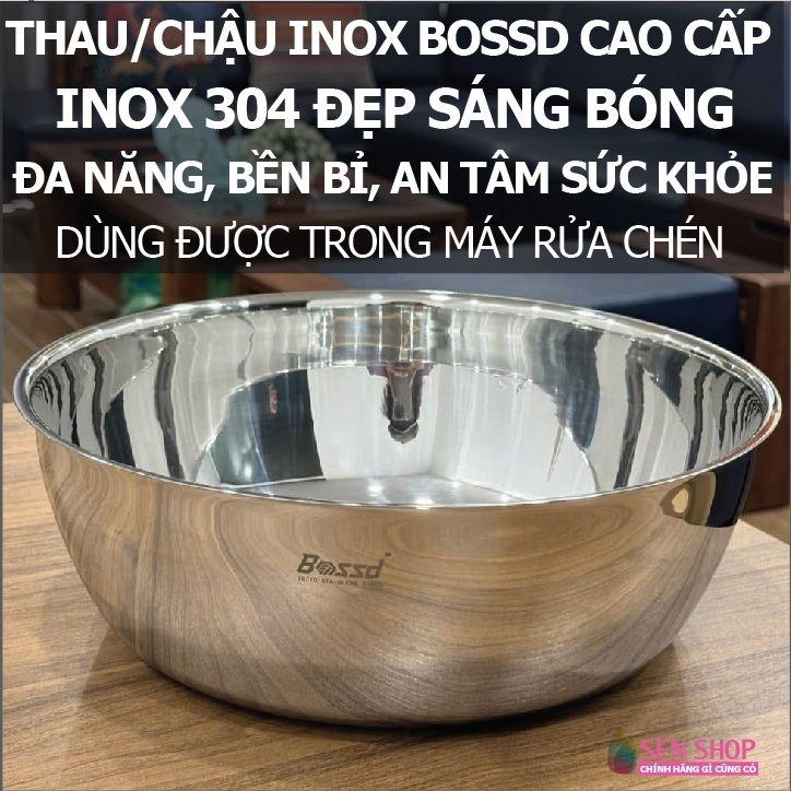 Chậu inox 304 cao cấp chậu inox đa năng Bossd chậu inox đựng thức ăn ...