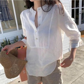 𝗠𝗲𝗸𝗼 𝗟𝗶𝗻𝗲𝗻 - | LY LINEN | Áo sơ mi Linen cổ tàu