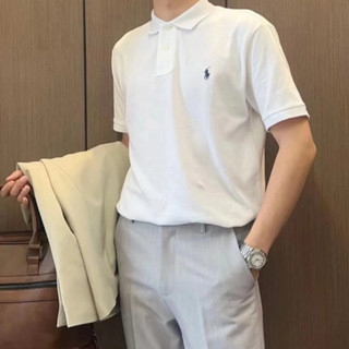 Polo Áo thun nam T Áo thun cổ điển polo Áo sơ mi kinh doanh giản dị màu ve áo thêu ngắn tay áo