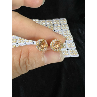 Hàng hot trend các mẫu hoa tai chốt xiên hàng titan đính đá pha lê đẹp long lanh trang sức cao cấp mạ vàng 18 ca cho nữ